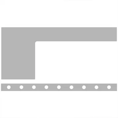 1-Piece Paintable Cab/Cowl Bodyline Panels W/ 18 - 3/4 Inch Downglow Light Holes For Peterbilt 389 131BBC