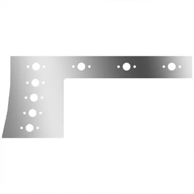 1-Piece Stainless Steel Bodyline Panels W/ 13 P1 Light Holes For Peterbilt 389 131BBC