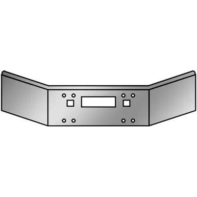 14 Inch SBB Chrome Steel Bumper W/Tow & Vent Holes By BESTfit For Kenworth T800