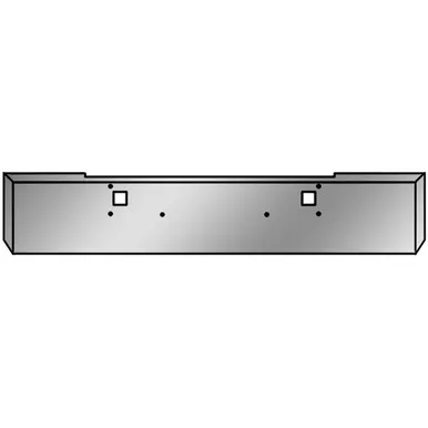 18 Inch Texas SS Bumper W/ Boxed Ends, Mounting & Tow Holes By BESTfit For Kenworth W900B & W900L