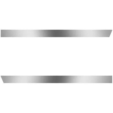 3 X 54 Inch Stainless Steel Blank Extended Cab Panels For Peterbilt 378, 379, 388, 389 - Pair