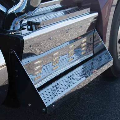 41.125 Inch Stainless Steel DPF Cover With Steps & Gusset Trim Passenger Side For Kenworth T680 & T880