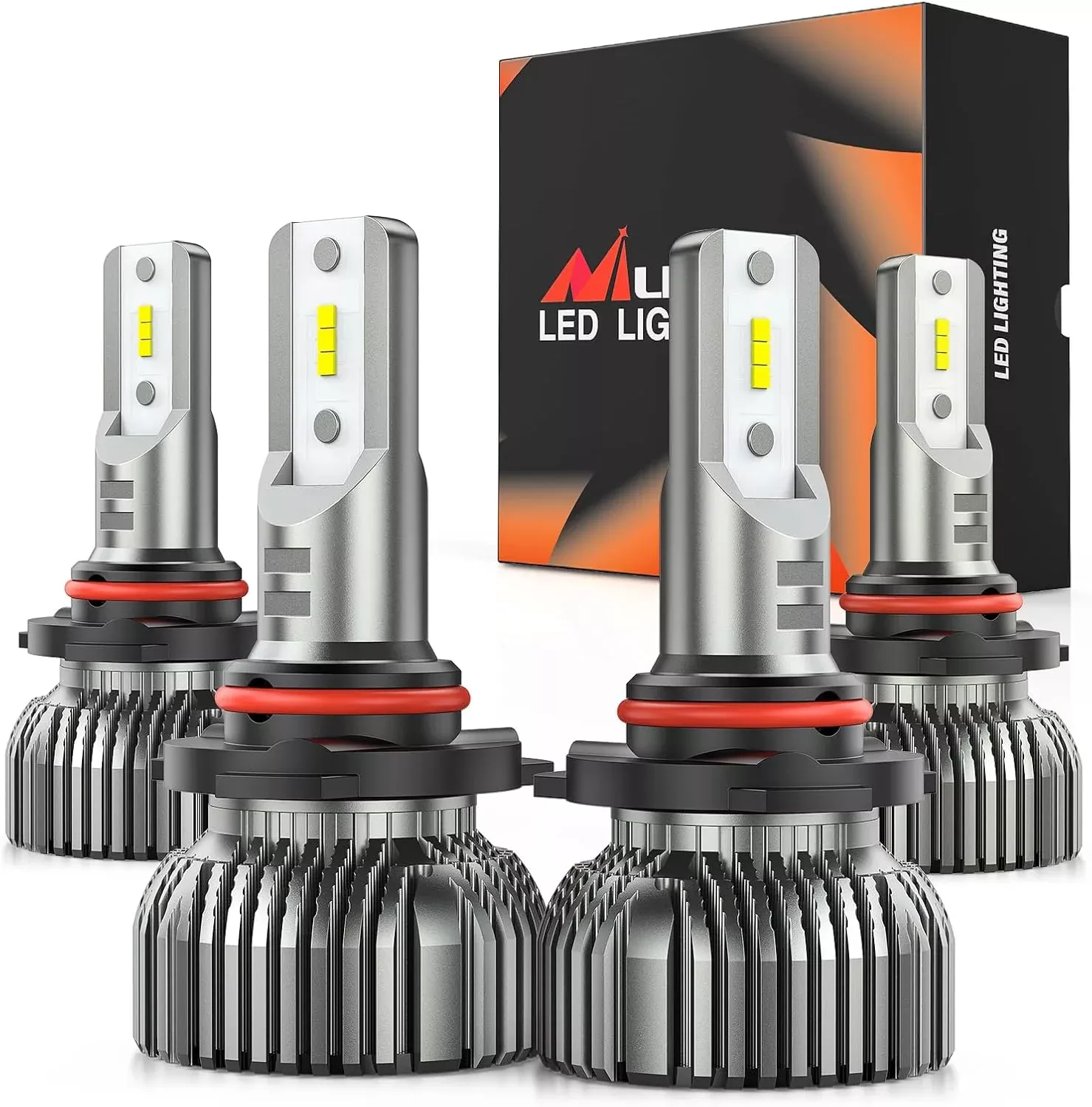 9005 9006 LED Bulb Kit, 350% Brighter, High and Low Beam Bulbs Combo, 6000K Cool White, Mini Size