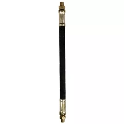 American Lube Equipment 1/4" ID x 12" Long Two-Wire Braid Rubber-Covered Grease Hose, 1/8" NPT (M TIM-4360