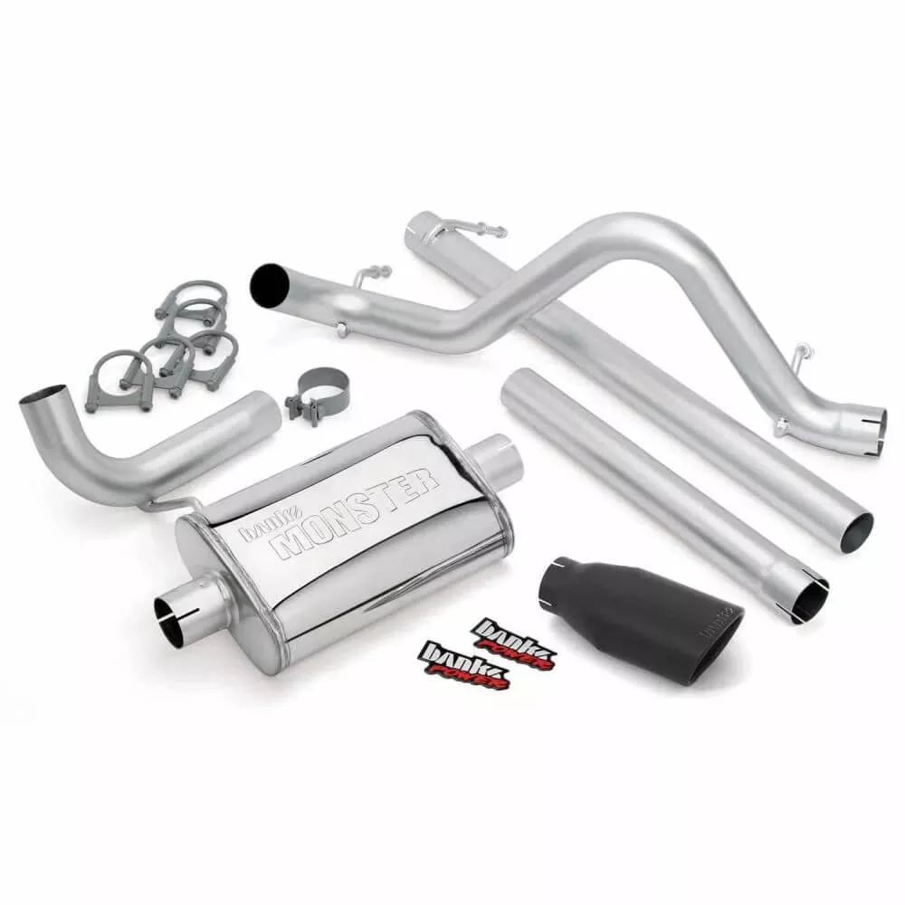 Banks Power 51322-B - Monster Exhaust System, S/S-Black Tip