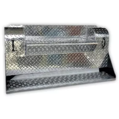 BESTfit 45 Inch Diamond Plate Battery Box W/ Center & Lower Step For Kenworth W900A & W900B 1984-Older