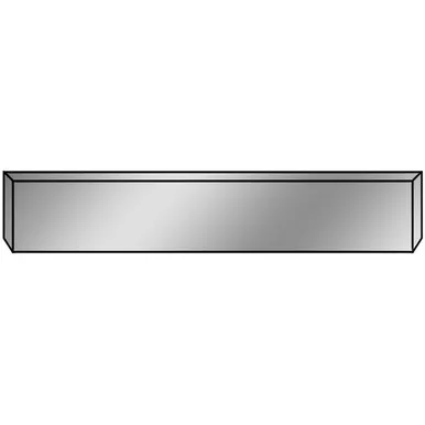 BESTfit Chrome 20 Inch Texas Bumper, 10 Gauge W/ Boxed Ends & Mounting Plates For Kenworth W990