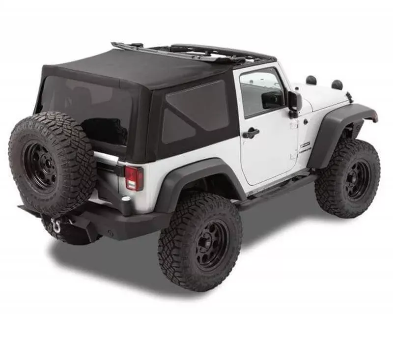 Bestop 79846-17 - Replace-a-Top, Black Twill (Matte Black, 2-Door , No doors included)