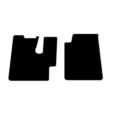 Black 2 PC Front Floor Mats For Kenworth T600, T660, T800 & W900