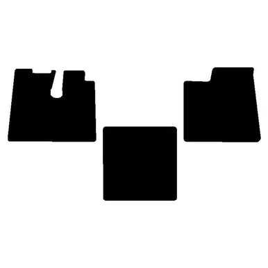 Black Front & Middle Floor Mats For Kenworth T600, T660, T800 & W900