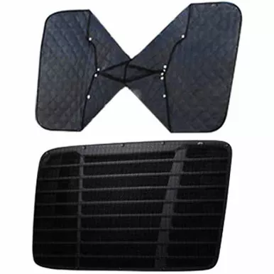Black Winter Front Bug Screen Combo For Peterbilt 387 2000-2006