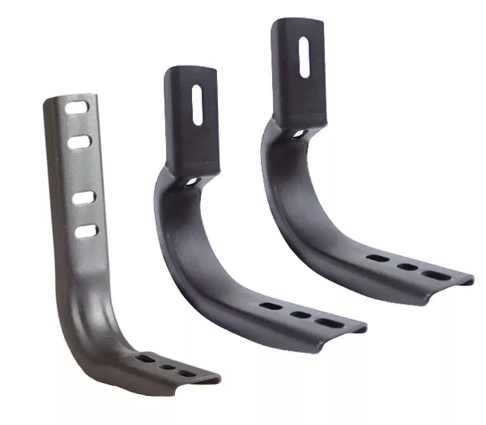 Go Rhino 6840405 - Brackets for OE Xtreme Cab Length SideSteps - Running Board Mount Kit - Black powder coat (Mild steel)