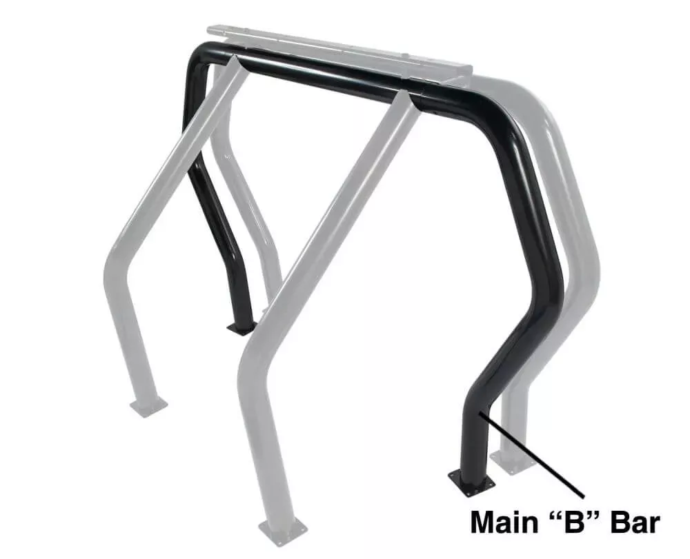Go Rhino 90002B - Classic Off-Road Style Bed Bars - Truck Bed Rack - Black powder coat (Mild steel)