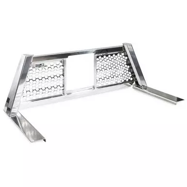 Size 4 Smooth Aluminum Cab Rack W/ Open Wave Tank Brite Uprights, Honeycomb Mesh Sides