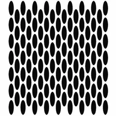 Stainless Steel Punched Grille Insert W/ Vertical Oval Cutouts For Peterbilt 579