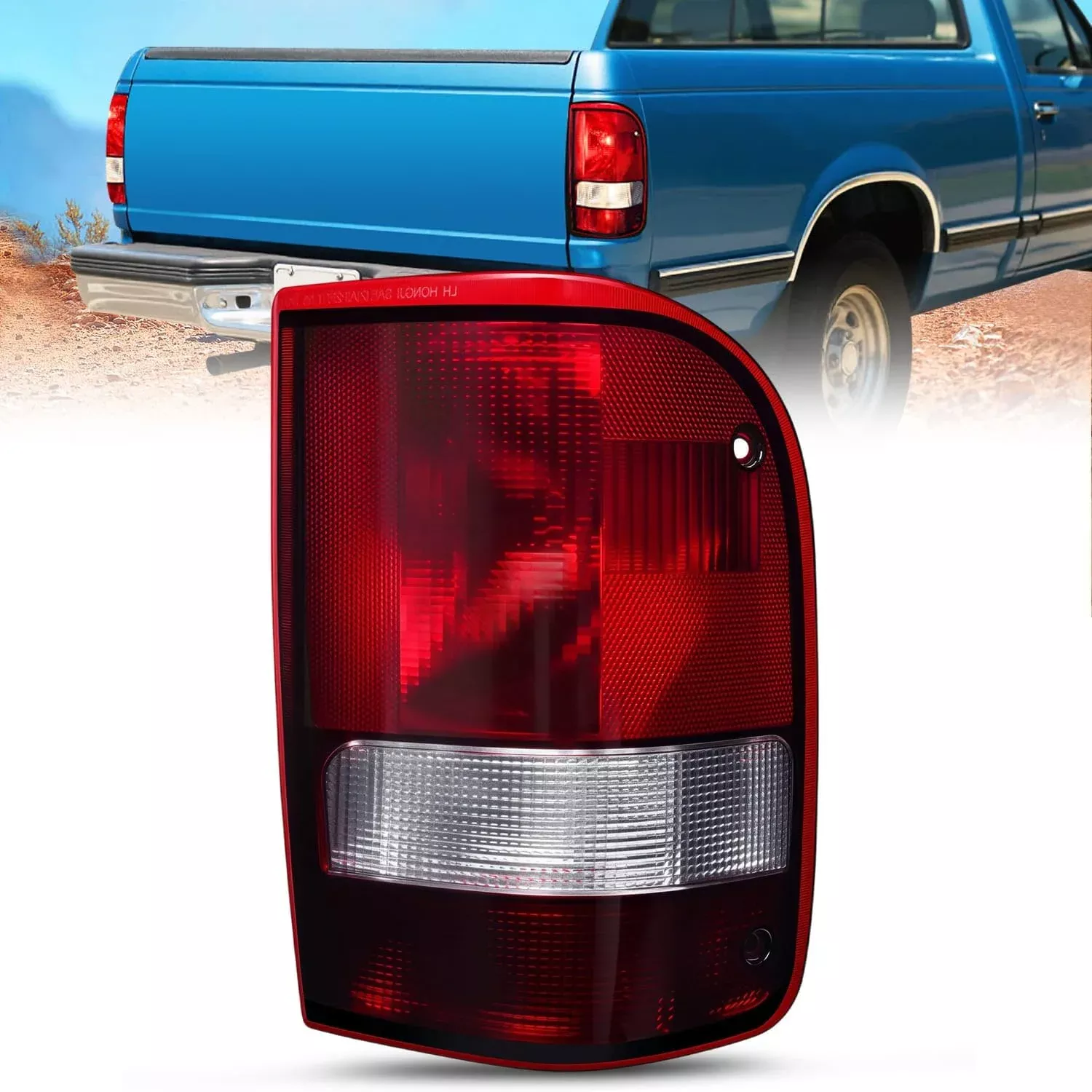 Taillight Assembly Compatible with 1993 1994 1995 1996 1997 Ford Ranger Dark Red Tail Light OE Style Rear Lamp Replacement Driver Side