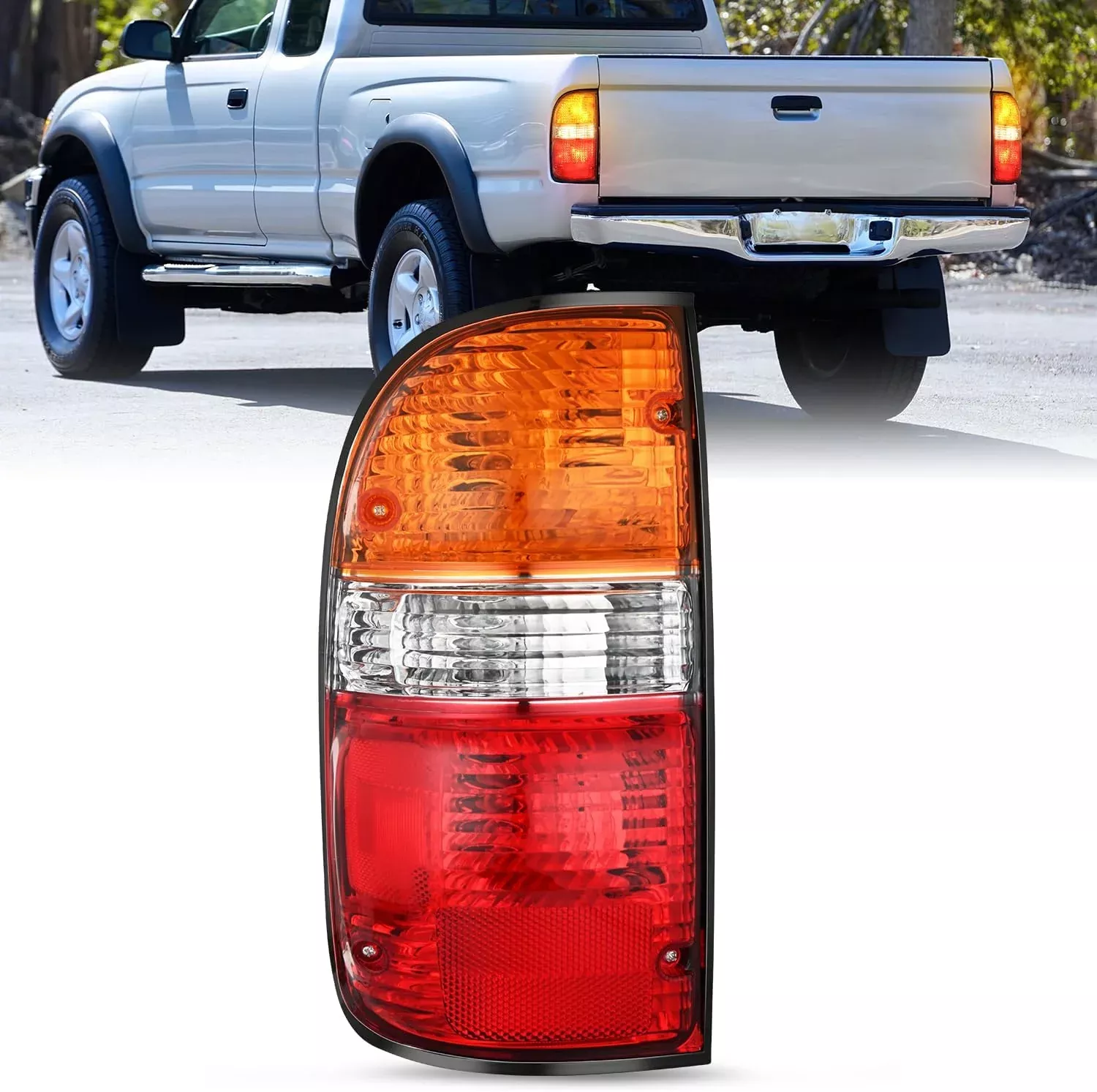 Taillight Assembly Compatible with 2001 2002 2003 2004 Toyota Tacoma Rear Tail Light Lamp Replacement OE Style Driver Side