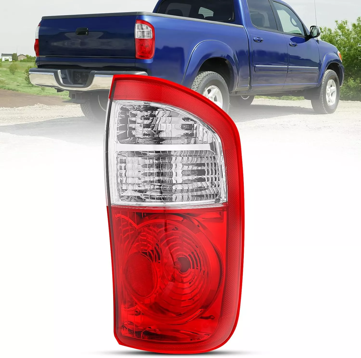 Taillight Assembly Compatible with 2004 2005 2006 Toyota Tundra 4 Door Double Cab and Crew Cab Tail Light OE Style Rear Lamp Replacement Driver Side