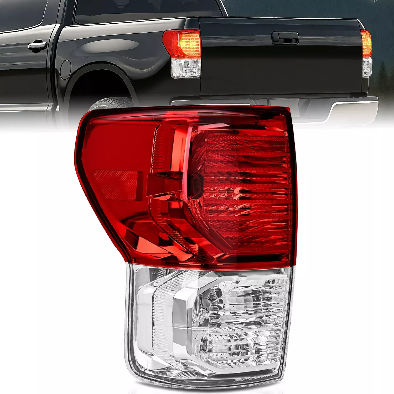 Taillight Assembly Compatible with 2007 2008 2009 2010 2011 2012 2013 Toyota Tundra Rear Tail Light Lamp Replacement OE Style Right Passenger Side