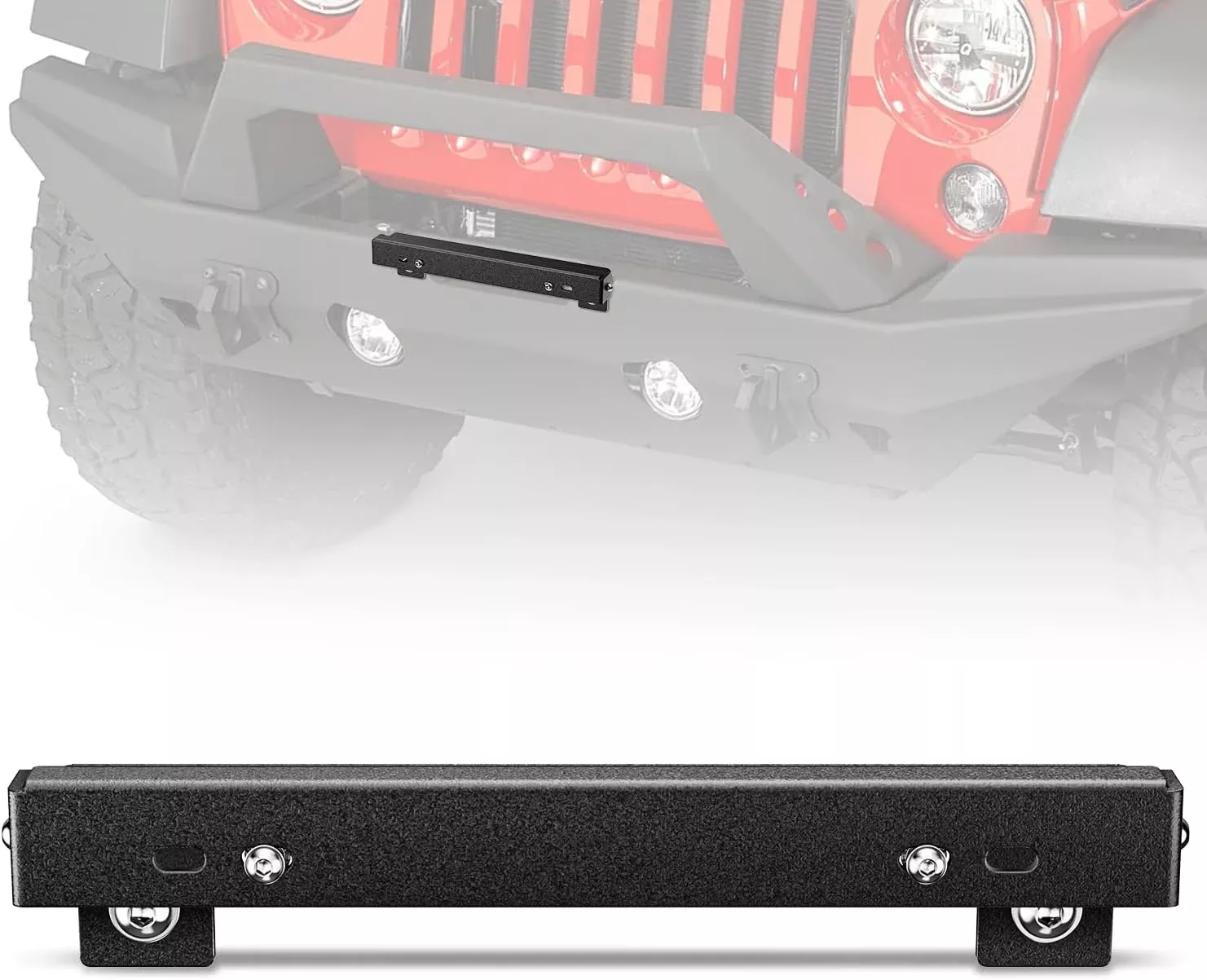 Universal Flip-Up Plate Frame for 10 Inch Hawse Fairlead Mount Front License Bracket Holder Relocation Bumper Winch Mount Roller Fit for Most Pickup Trucks Off-Road Cars SUVs